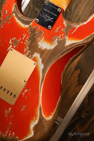 Fender Custom Shop Limited Edition Big Head Strat Super Heavy Relic Candy Tangerine 2019 Abigail Ybarra