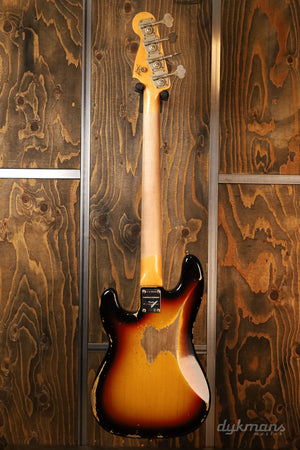 Fender Custom Shop Limited Edition '63 Precision Bass Heavy Relic Faded 3-Tone Sunburst 2024