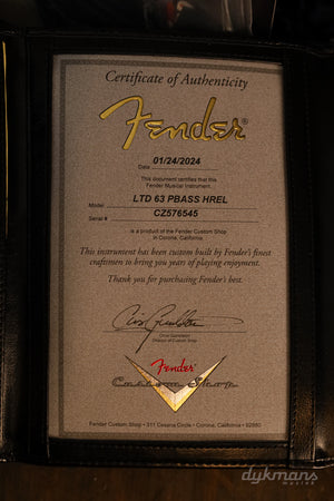 Fender Custom Shop Limited Edition '63 Precision Bass Heavy Relic Faded 3-Tone Sunburst 2024
