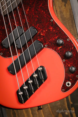 Dingwall Custom Shop Super P/J 5 Fiesta Red Black Back