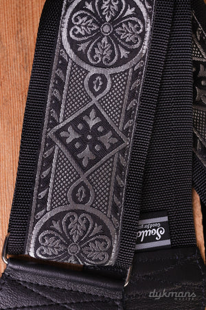 Souldier Guitar Strap Kildare Silver on black extra breed