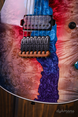 Mayones Regius 7 Buckeye Burl Master Grade Custom Colour