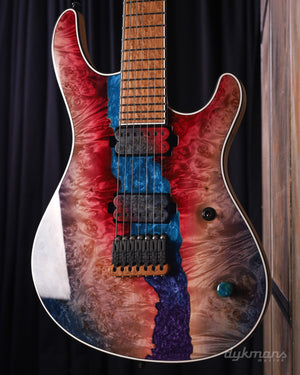 Mayones Regius 7 Buckeye Burl Master Grade Custom Colour