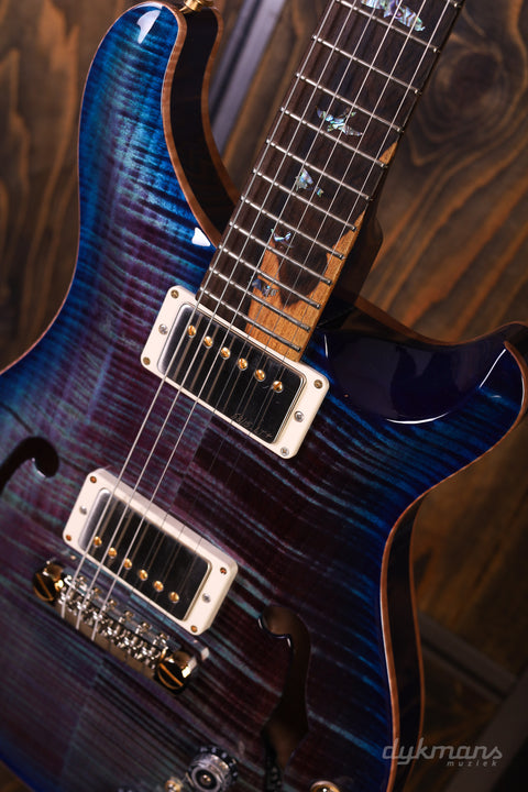 PRS Wood Library Hollowbody II Violet Blue Burst 10-Top