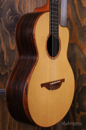 Lowden S50J Ziricote Alpine Spruce leaf inlay