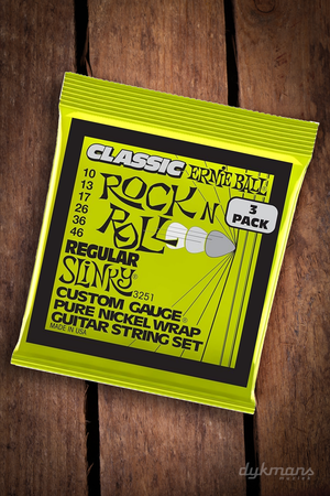 Ernie Ball Rock n Roll `regular Slinky 3 pack '10.