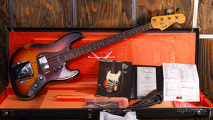 Fender Custom Shop 1961 Jazz Bass Heavy Relic 3-Color Sunburst