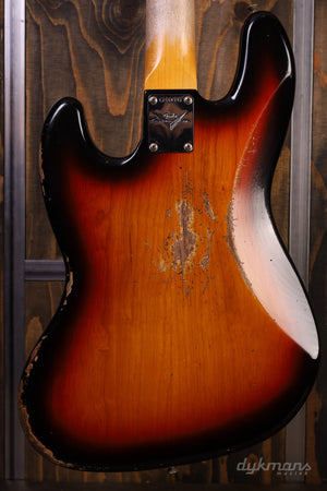 Fender Custom Shop 1961 Jazz Bass Heavy Relic 3-Color Sunburst