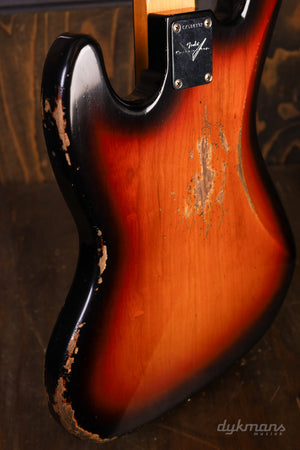 Fender Custom Shop 1961 Jazz Bass Heavy Relic 3-Color Sunburst