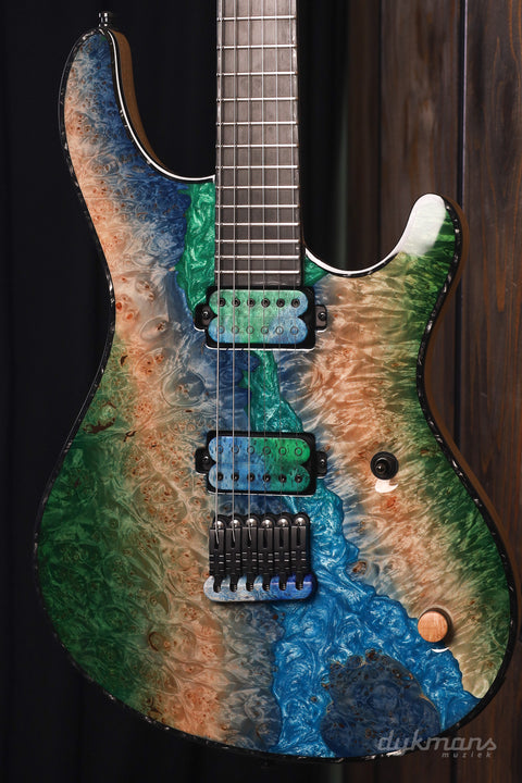 Mayones Regius 6 Buckeye Burl Master Grade Custom Colour