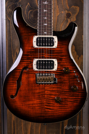 PRS SE Custom 24 Semi-Hollow Orange Tiger Smokeburst