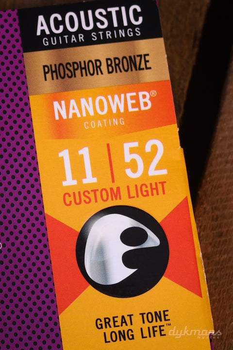 Elixir Acoustic Nanoweb 80/20 Bronze Custom Light 11-52