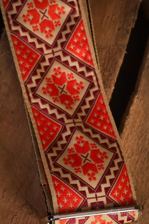 Souldier Rustic Guitar Strap Bordeaux Orange