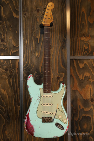 Fender Custom Shop Stratocaster Heavy Relic Surf Green Over Pink Paisley