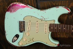 Fender Custom Shop Stratocaster Heavy Relic Surf Green Over Pink Paisley