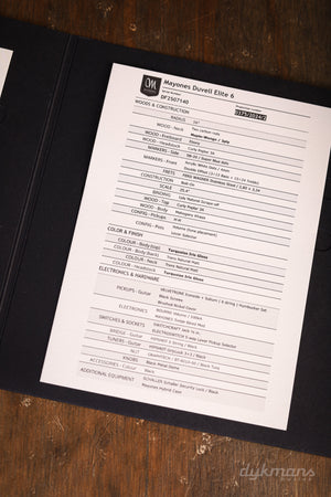 Mayones Duvell Elite 6 Natural Turquoise Burst