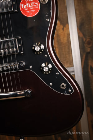 Squier Paranormal Baritone Jazzmaster Black Oxblood