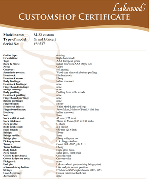Lakewood M-32 Custom 