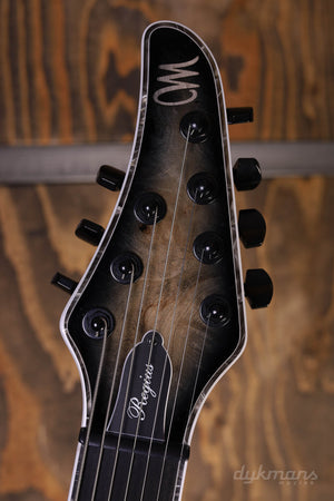 Mayones Regius 7 Buckeye Burl Trans Natural Black Burst Gloss